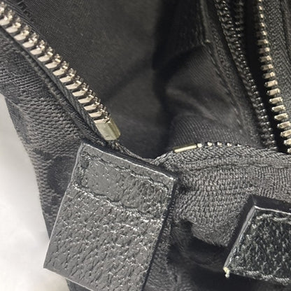 Gucci Front Pocket Messenger GG Canvas, Black, Canvas, Crossbody Bag