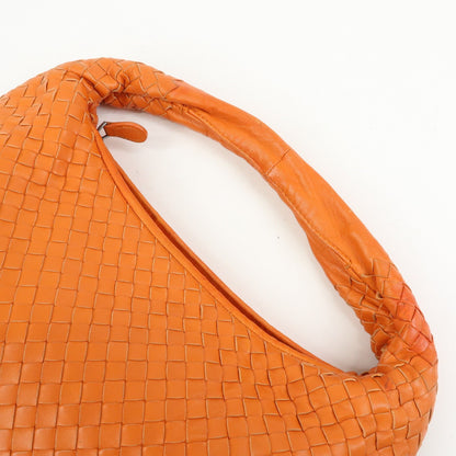 Bottega Veneta Veneta Hobo Intrecciato Nappa, Orange, Leather, Shoulder Bag