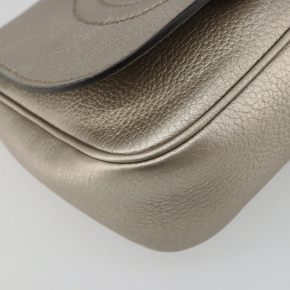 Gucci Soho Chain Leather, Silver, Leather, Shoulder Bag