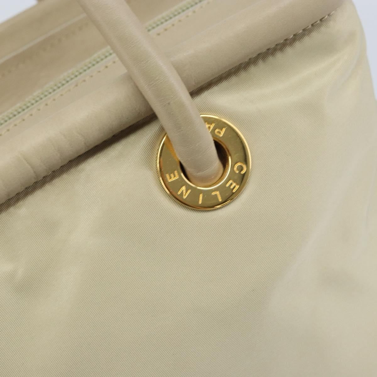 Celine Handbag Nylon, Beige, Nylon, Handbag