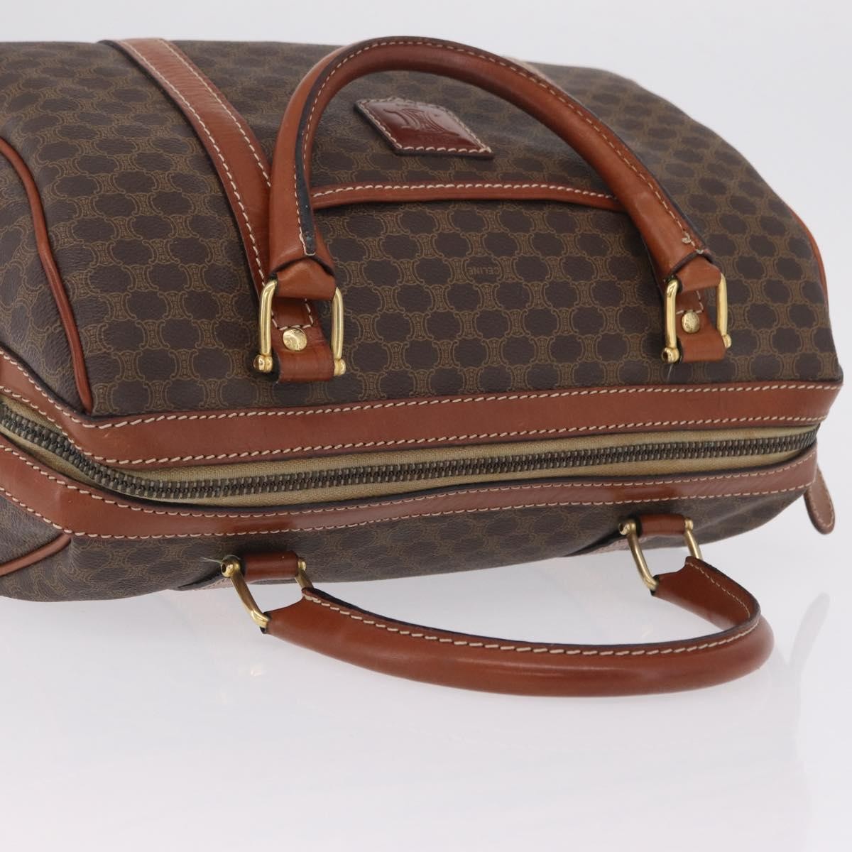Celine Macadam Macadam with leather, Brown, Canvas, Tote Bag