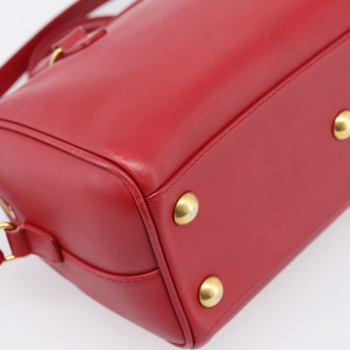 Saint Laurent Classic Baby Duffle Leather, Red, Leather, Handbag
