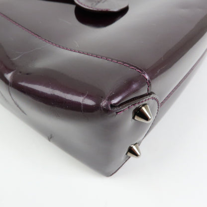Christian Dior Handbag Leather, Purple, Patent Leather, Handbag