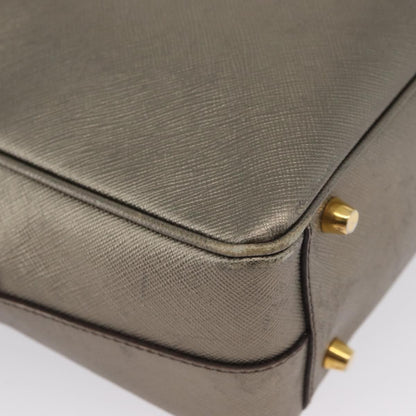 Prada Bauletto Saffiano Leather, Gold, Leather, Handbag