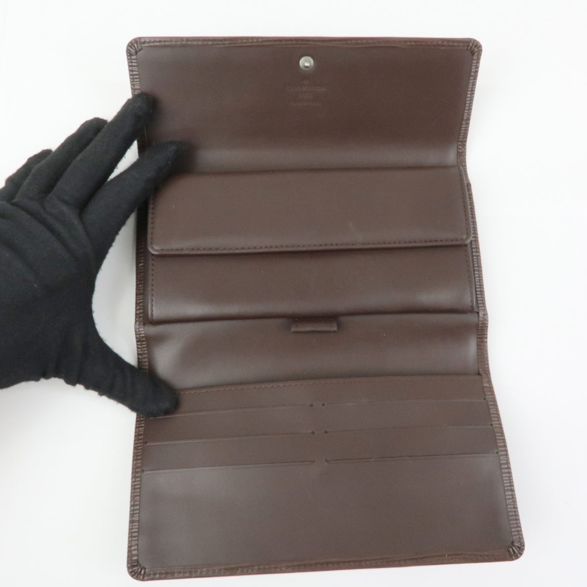 Louis Vuitton Porte Tresor International Epi Leather, Brown, Leather, Wallet