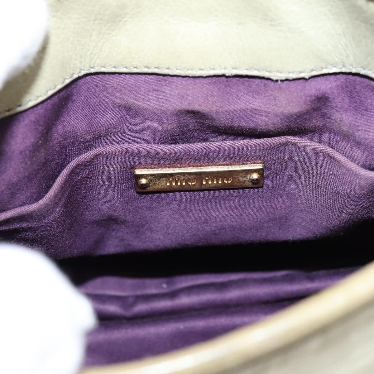 Miu Miu Beau Top Handle Leather, Beige, Leather, Handbag