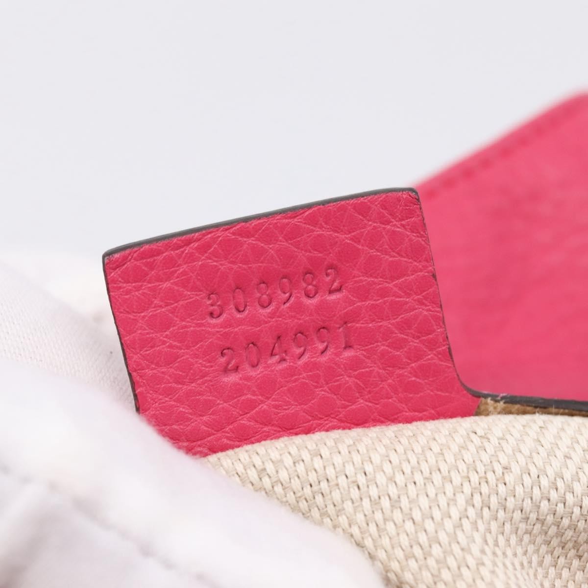 Gucci Soho Chain Strap Leather, Pink, Leather, Shoulder Bag