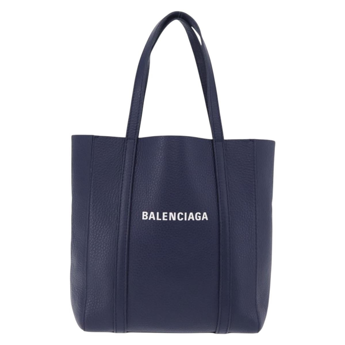 Balenciaga Everyday Tote Leather, Navy, Leather, Tote Bag