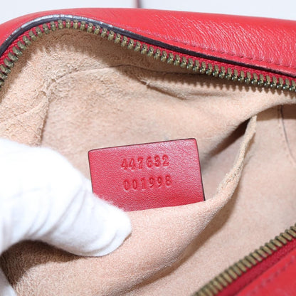 Gucci GG Marmont Matelasse Leather, Red, Leather, Shoulder Bag