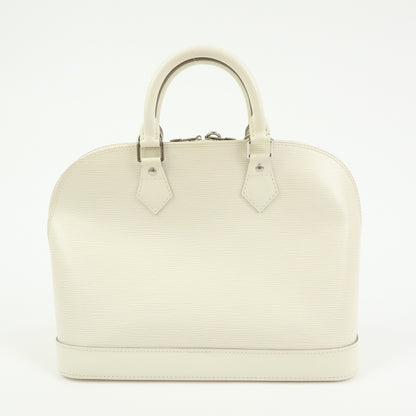 Louis Vuitton Alma Epi Leather, White, Leather, Handbag