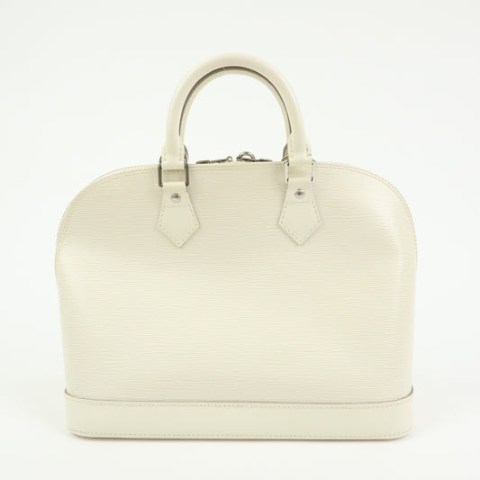 Louis Vuitton Alma Epi Leather, White, Leather, Handbag