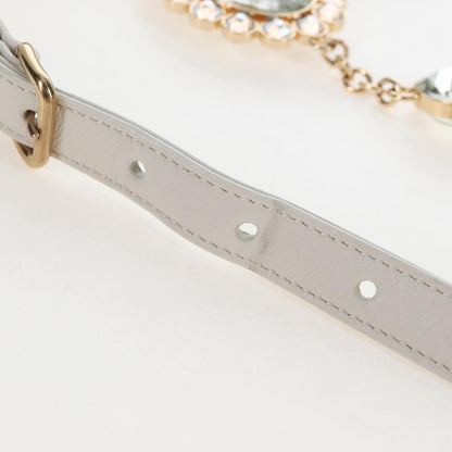 Miu Miu Crystal Convertible Matelasse Leather, White, Leather, Tote Bag
