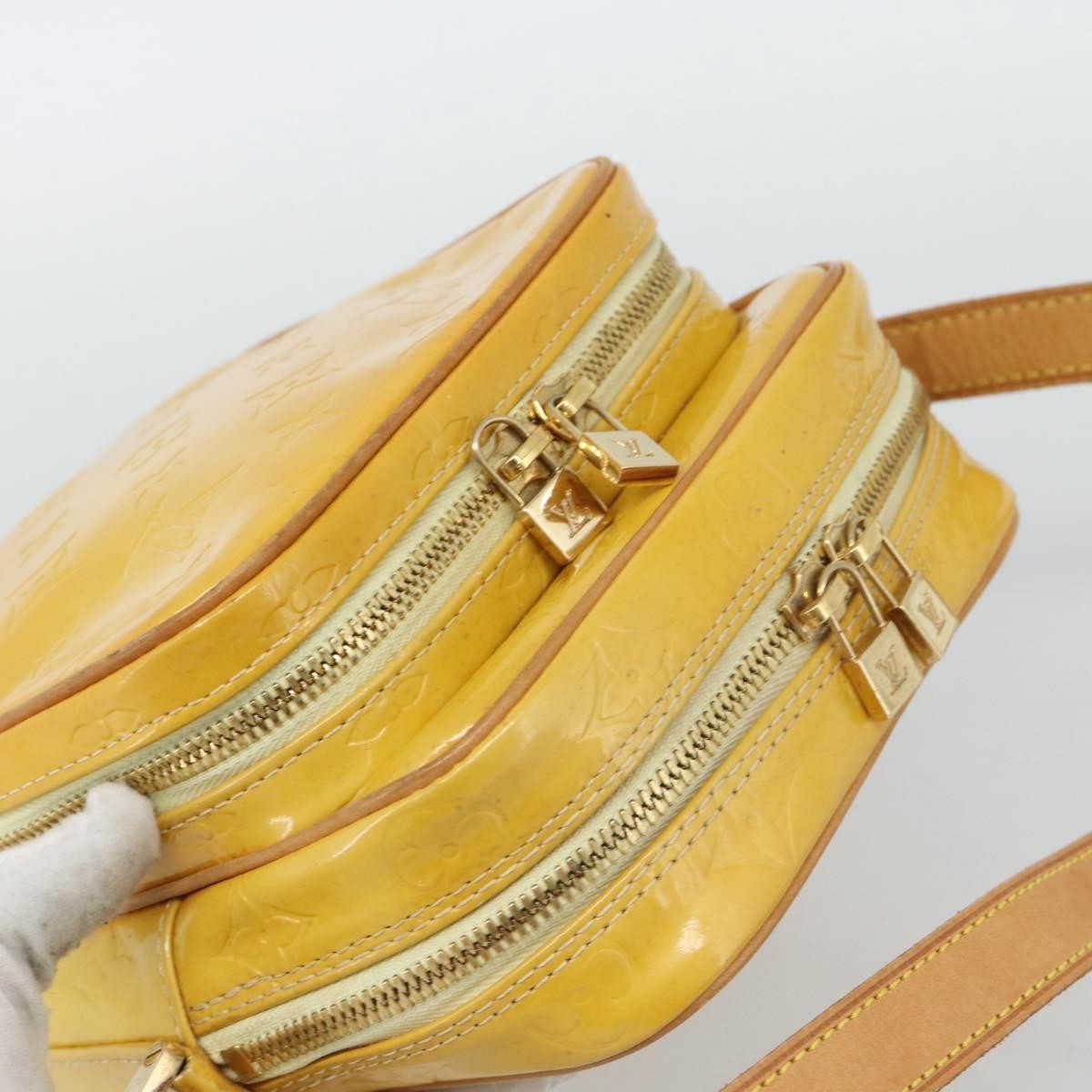 Louis Vuitton Wooster Monogram Vernis, Yellow, Patent Leather, Handbag