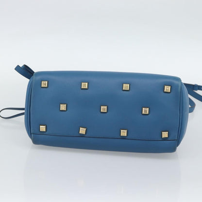Salvatore Ferragamo Studio Portfolio Leather, Blue, Leather, Briefcase