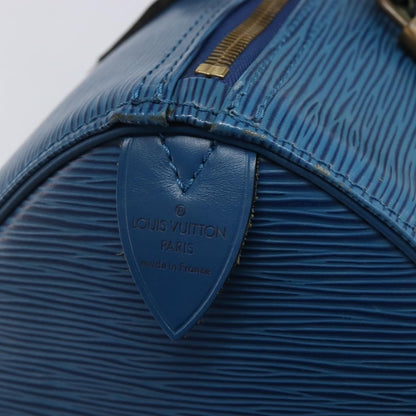 Louis Vuitton Speedy Epi Leather, Blue, Leather, Handbag