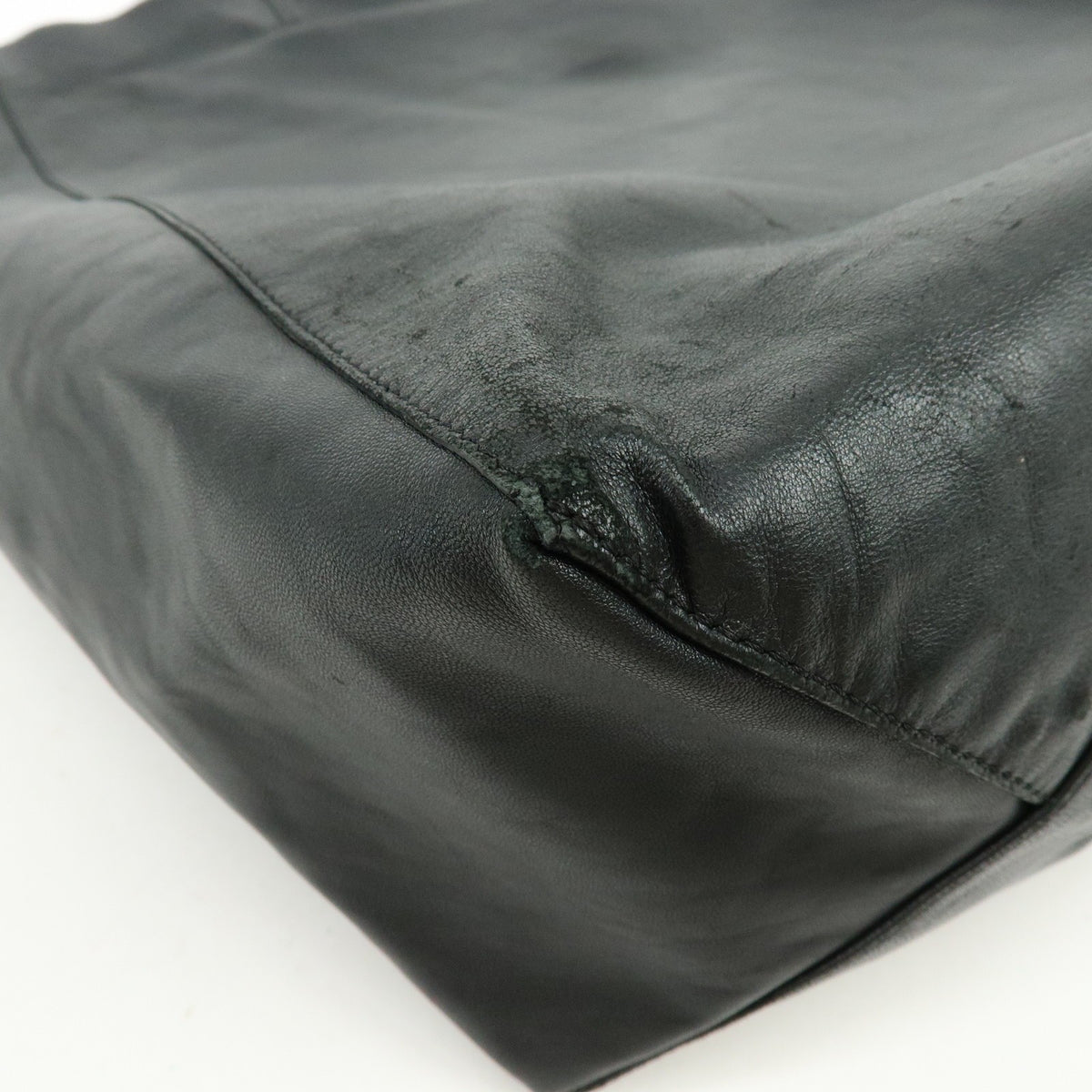 Celine Vertical Cabas Leather, Black, Leather, Tote Bag