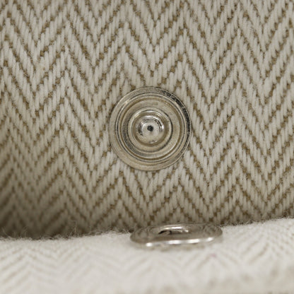 Hermes Fourbi Toile, Beige, Cotton, Clutch