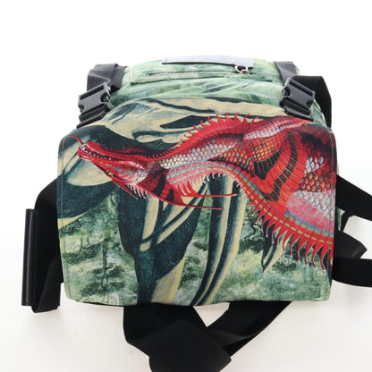 Valentino Garavani x Roger Dean Dragon Printed Nylon, Green, Nylon, Backpack