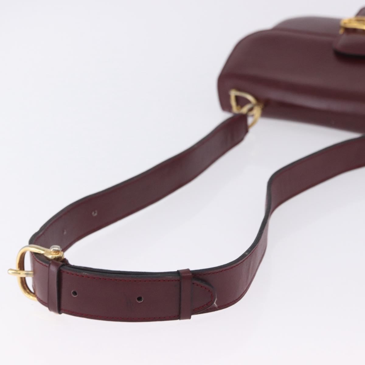 Celine Shoulder Leather, Burgundy, Leather, Shoulder Bag