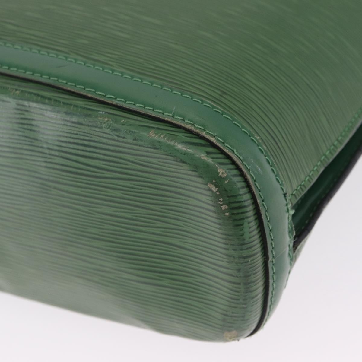 Louis Vuitton Lussac Epi Leather, Green, Leather, Handbag