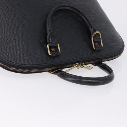 Louis Vuitton Alma Epi, Black, Leather, Handbag