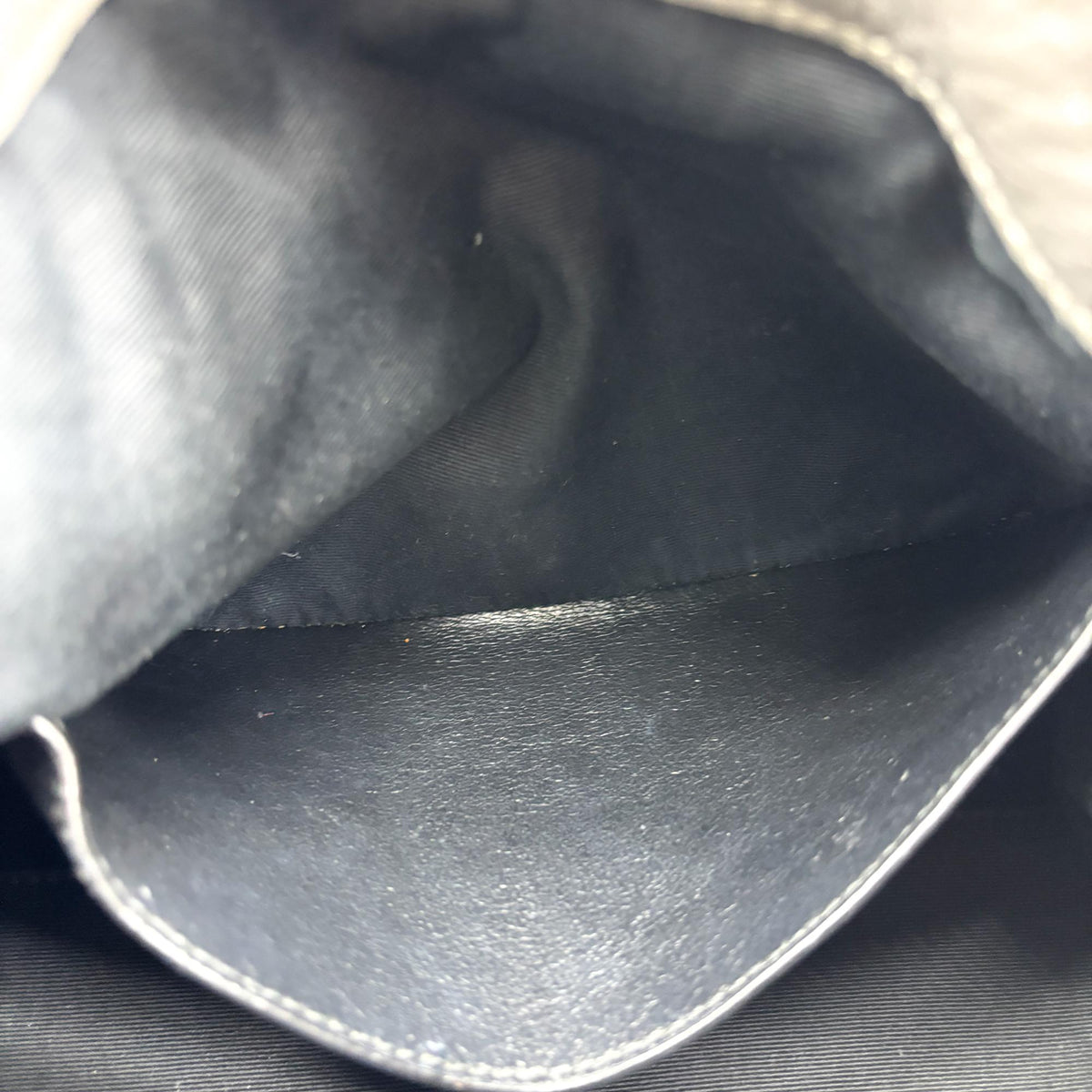 Saint Laurent Niki Shopping Matelasse Chevron Leather, Gray, Leather, Tote Bag