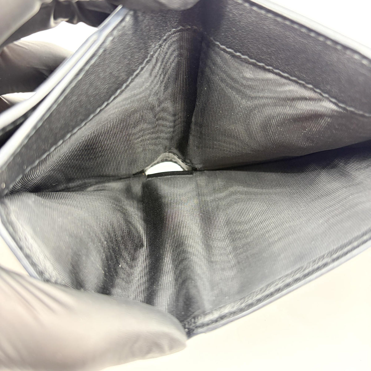 Christian Dior Saddle Lotus Leather, Black, Leather, Wallet