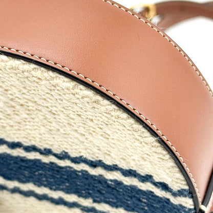 Celine triomphe tambour textile, Navy, Textile, Clutch