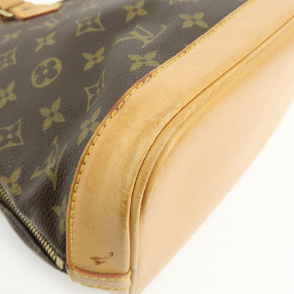 Louis Vuitton Alma Monogram Canvas, Brown, Canvas, Handbag