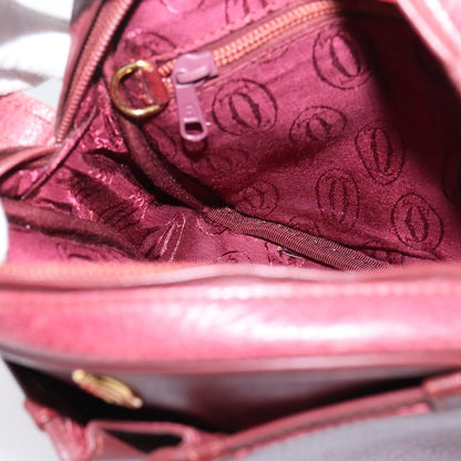Cartier Tasseled Must de Cartier Leather, Burgundy, Leather, Shoulder Bag