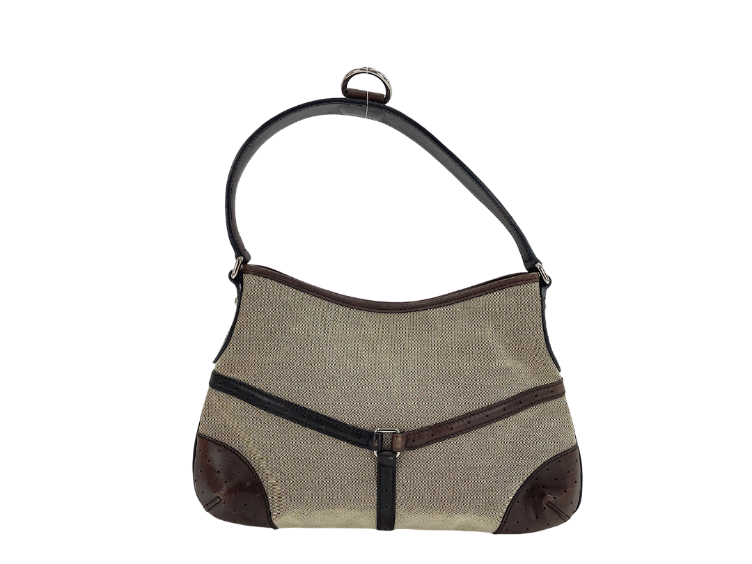 Gucci Reins Web Canvas, Brown, Canvas, Shoulder Bag
