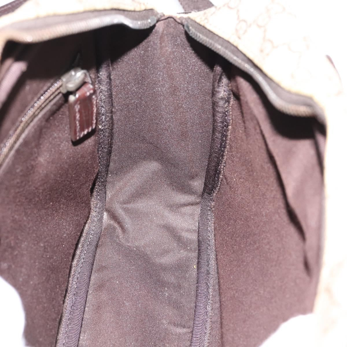 Gucci Front Zip Pocket Messenger GG Coated Canvas, Beige, Canvas, Shoulder Bag
