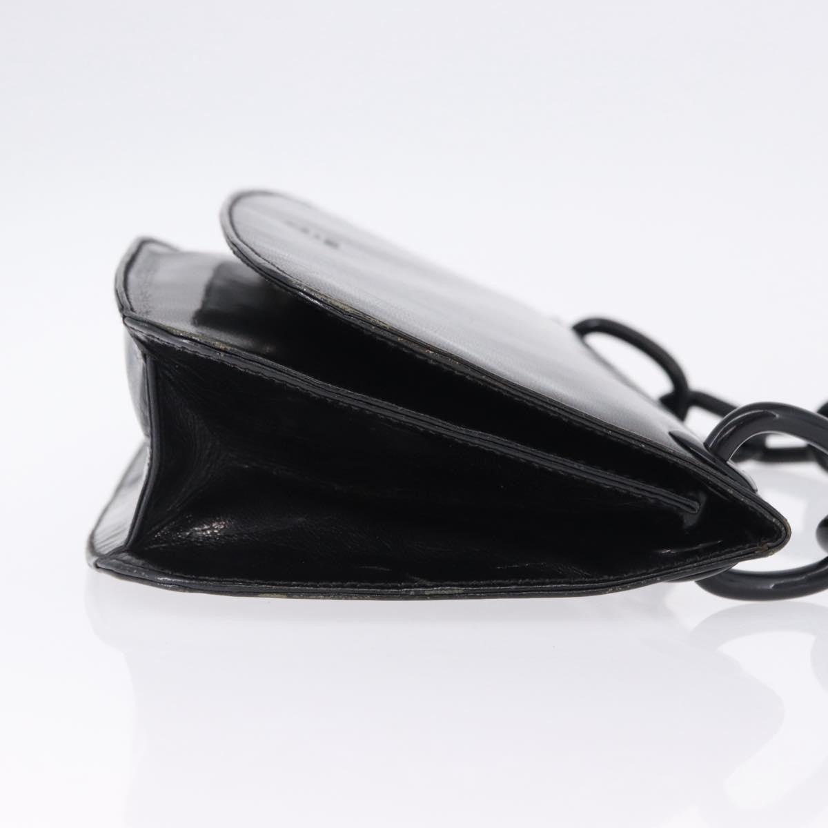 Prada Chain Shoulder Leather, Black, Leather, Shoulder Bag