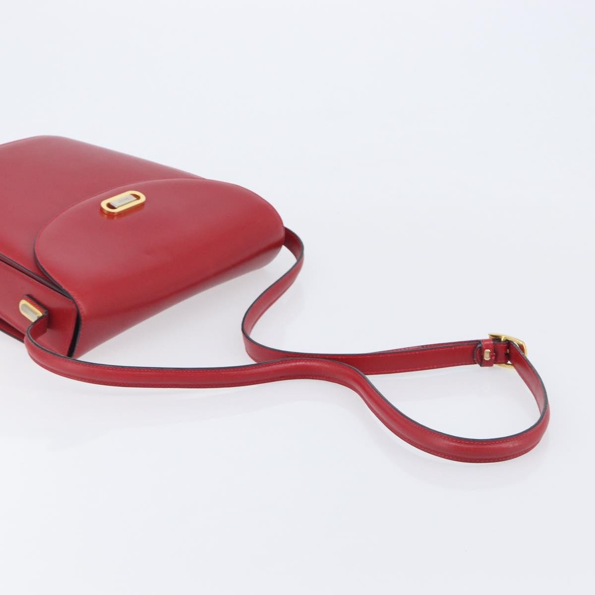 Bally Vintage Leather, Red, Leather, Shoulder Bag