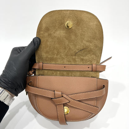 Loewe Gate Belt Leather, Brown, Leather, Shoulder Bag