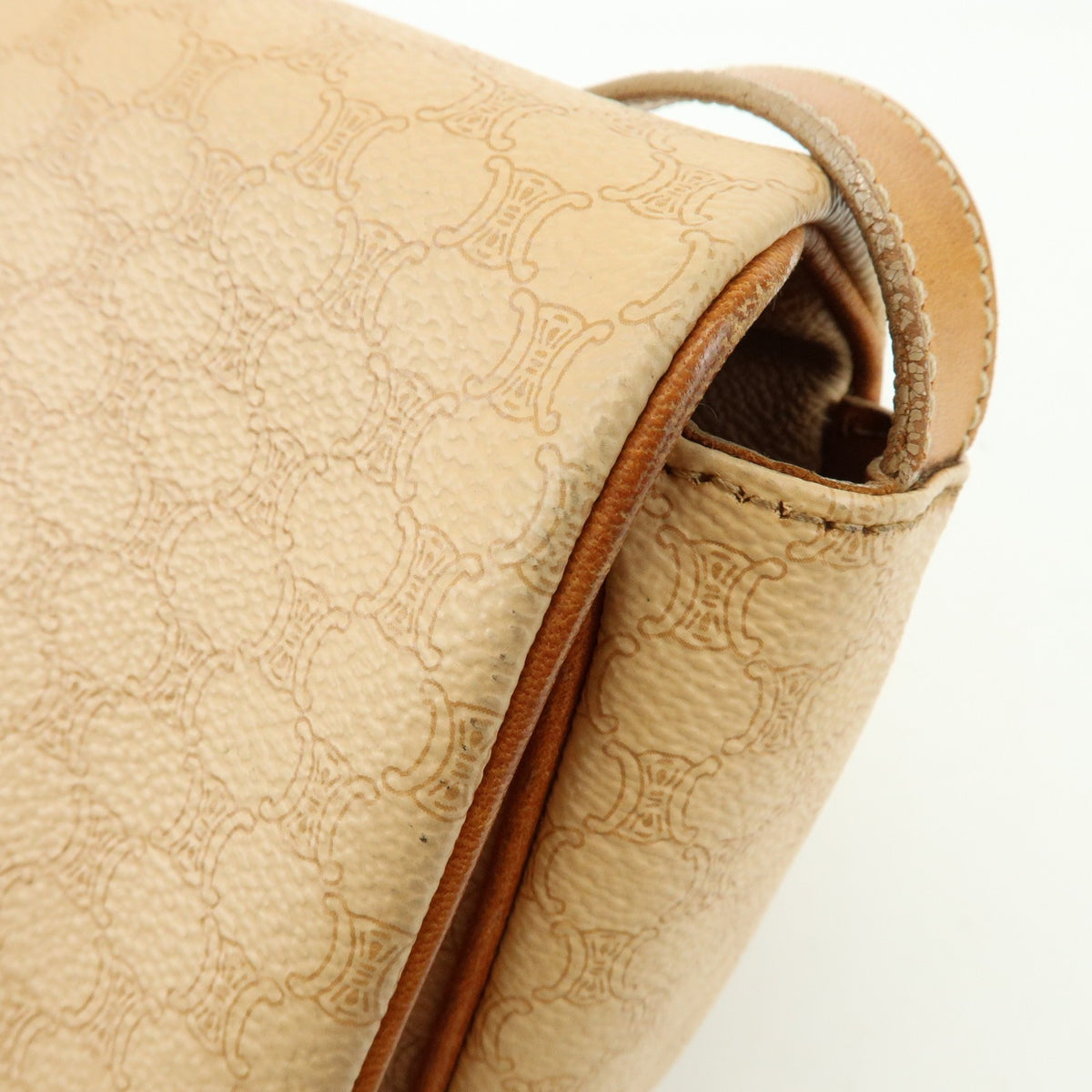 Celine Macadam Canvas and Leather, Beige, PVC, Tote Bag