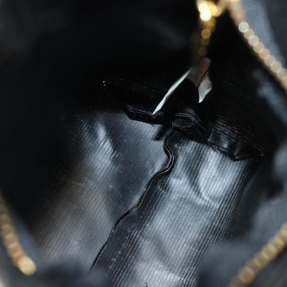 Celine Circle Logo Nylon, Black, Nylon, Clutch