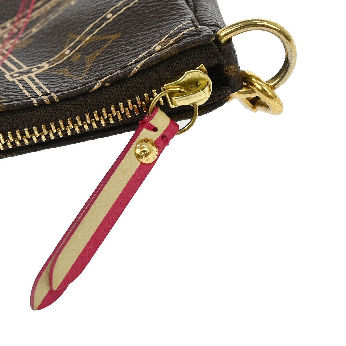 Louis Vuitton Mini Pochette Limited, Brown, Canvas, Clutch