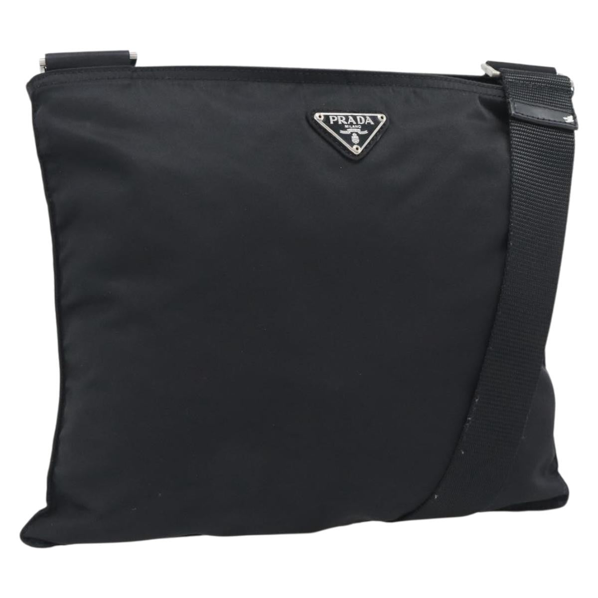 Prada Shoulder Tessuto, Black, Nylon, Shoulder Bag
