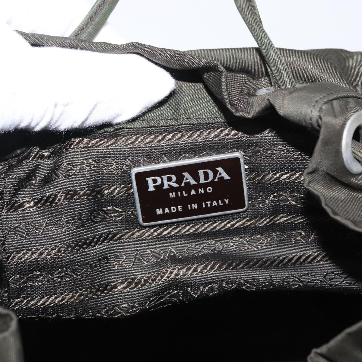 Prada Front Pocket Tessuto, Khaki, Nylon, Backpack