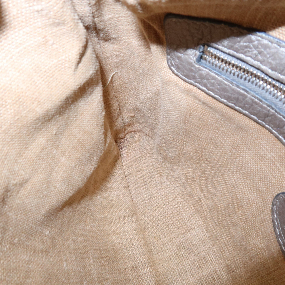 Fendi Selleria Leather, Neutral, Leather, Crossbody Bag