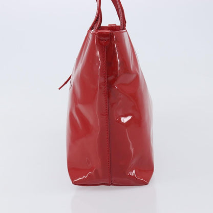 Salvatore Ferragamo Gancini Tote Patent Leather, Red, Patent Leather, Tote Bag