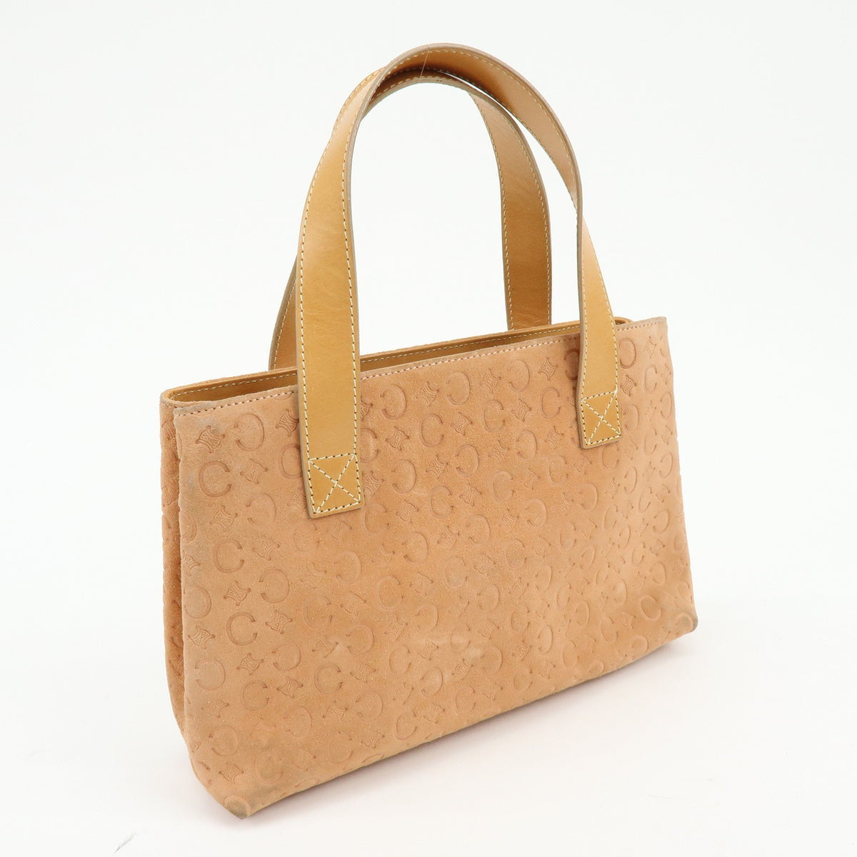 Celine C Macadam Suede, Beige, Suede, Handbag