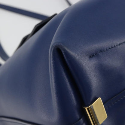 Chloe C Zipped Leather, Blue, Leather, Tote Bag