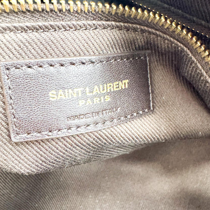 Saint Laurent Le Monogramme Monogram All Over Coated Canvas and Leather, Black, Canvas, Shoulder Bag