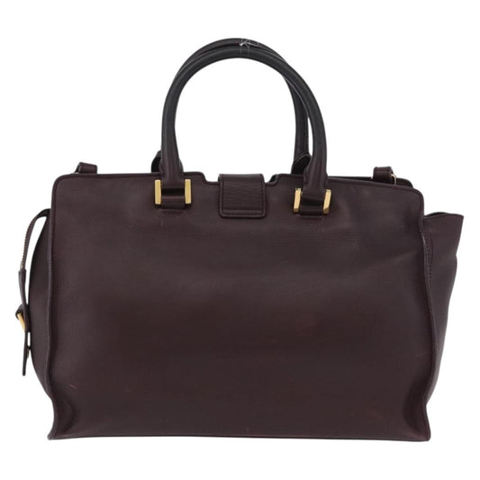 Saint Laurent Classic Y Cabas Leather, Purple, Leather, Tote Bag