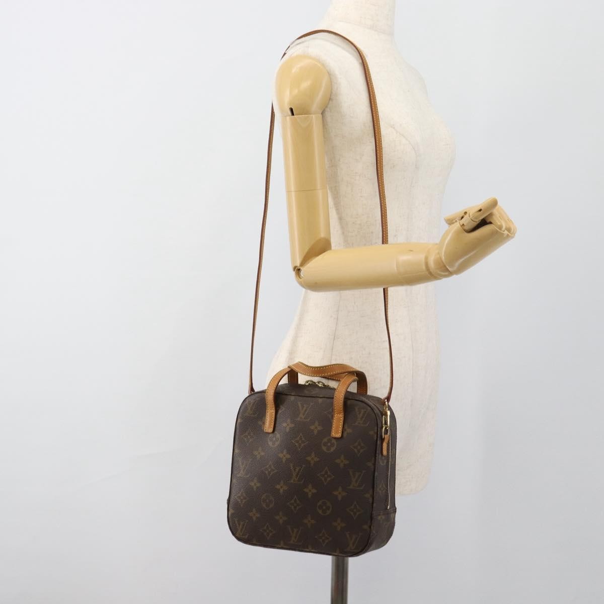 Louis Vuitton Spontini Monogram Canvas, Brown, Canvas, Handbag