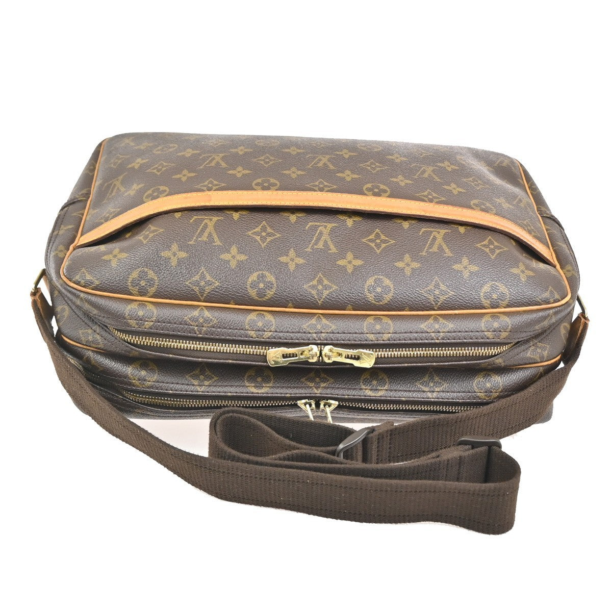 Louis Vuitton Reporter Monogram, Brown, Canvas, Shoulder Bag