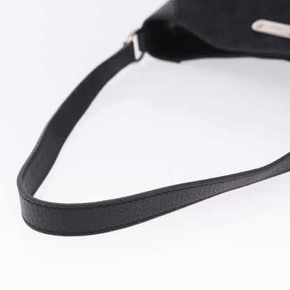 Gucci Original Messenger GG Canvas and leather, Black, Canvas, Shoulder Bag