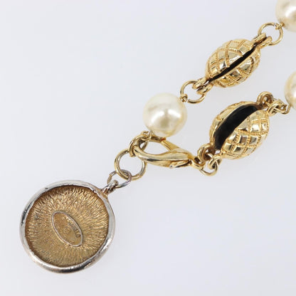 Chanel CC Necklace Faux Pearl and Metal, Gold, Metal, Necklace